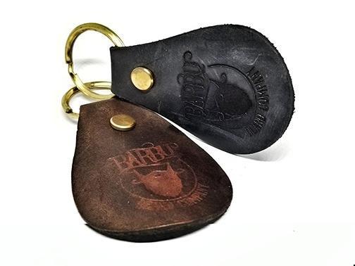 Leather and Brass Keychain