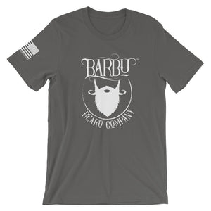 Open image in slideshow, The Barbu Beard Co. Short-Sleeve T-Shirt (Asphalt gray)
